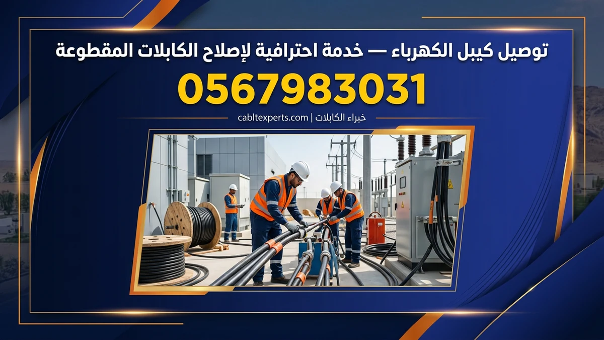 توصيل كيبل الكهرباء — خدمة احترافية لإصلاح الكابلات المقطوعة
