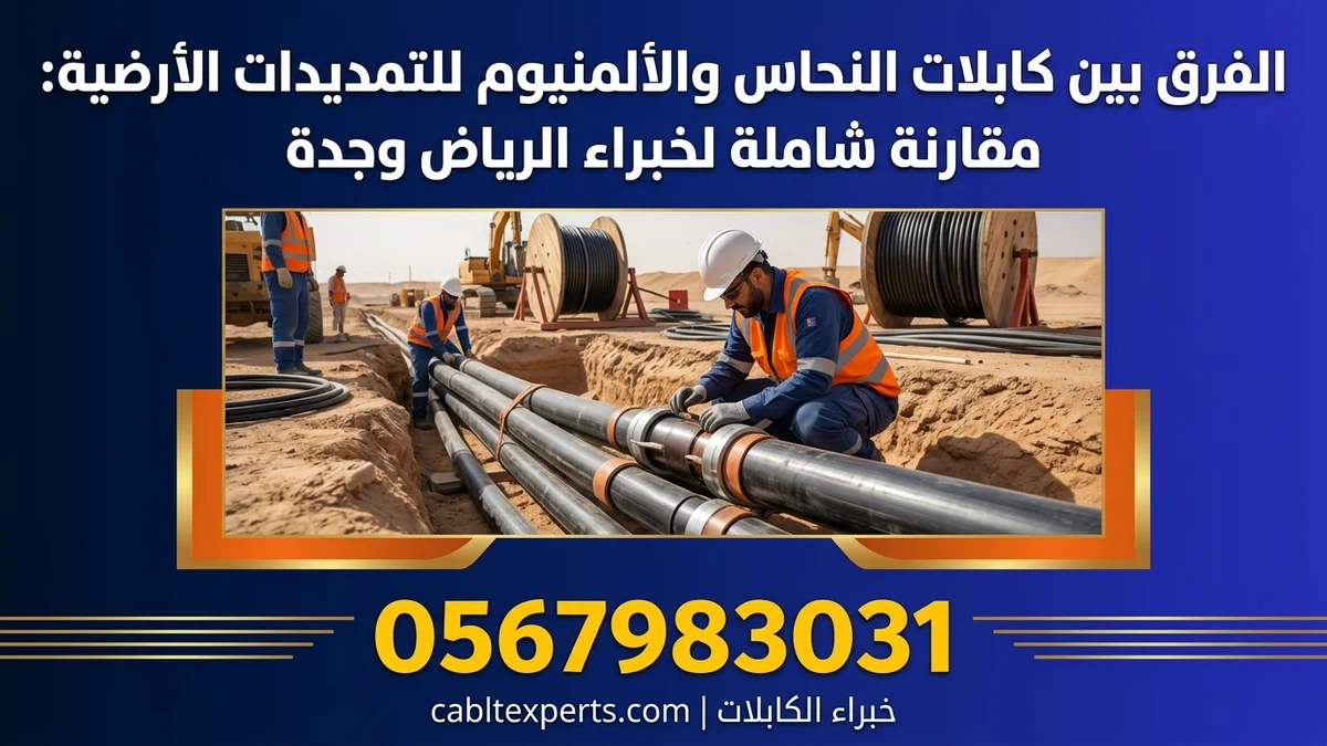 الفرق بين كابلات النحاس والألمنيوم للتمديدات الأرضية: مقارنة شاملة لخبراء الرياض وجدة