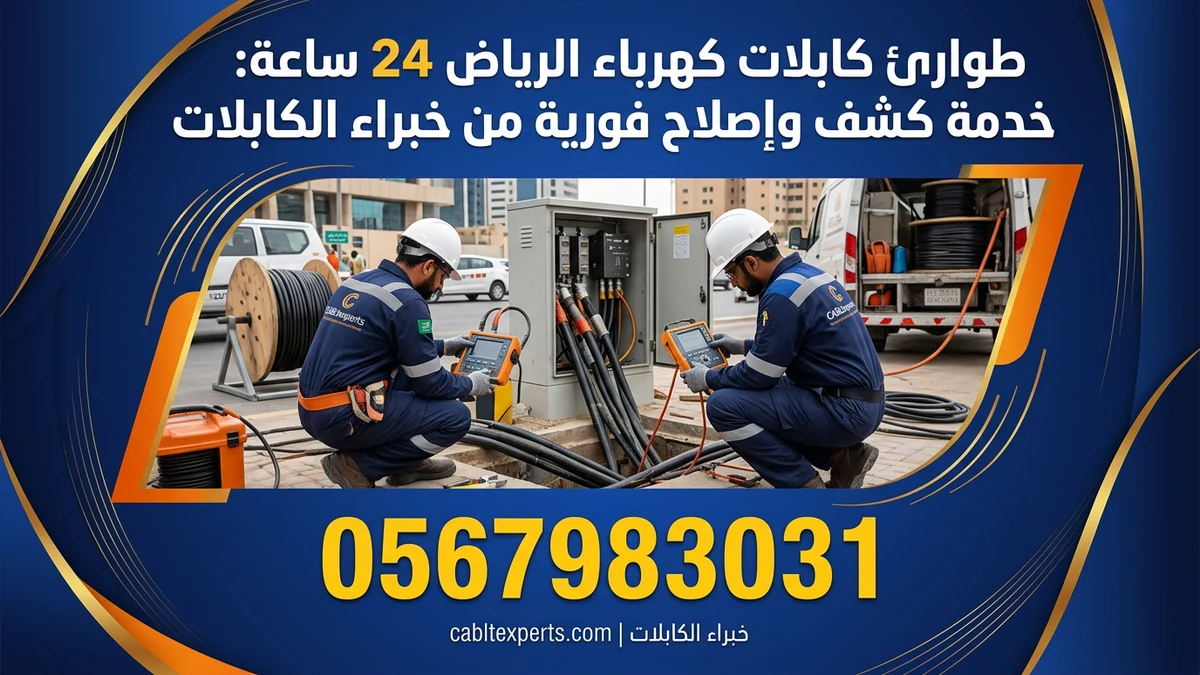 طوارئ كابلات كهرباء الرياض 24 ساعة: خدمة كشف وإصلاح فورية من خبراء الكابلات