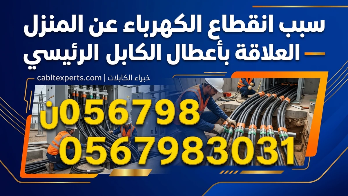 سبب انقطاع الكهرباء عن المنزل — العلاقة بأعطال الكابل الرئيسي