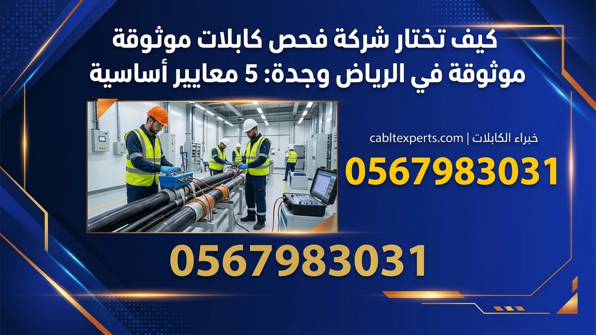 كيف تختار شركة فحص كابلات موثوقة في الرياض وجدة: 5 معايير أساسية
