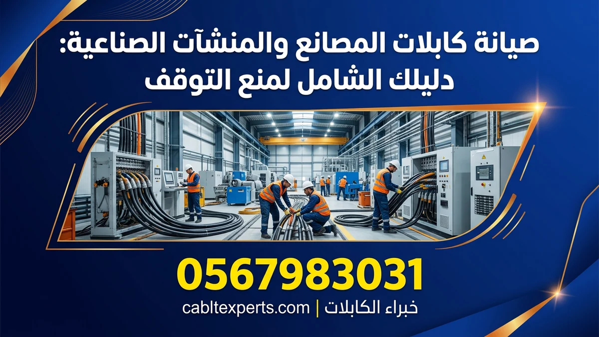 صيانة كابلات المصانع والمنشآت الصناعية: دليلك الشامل لمنع التوقف