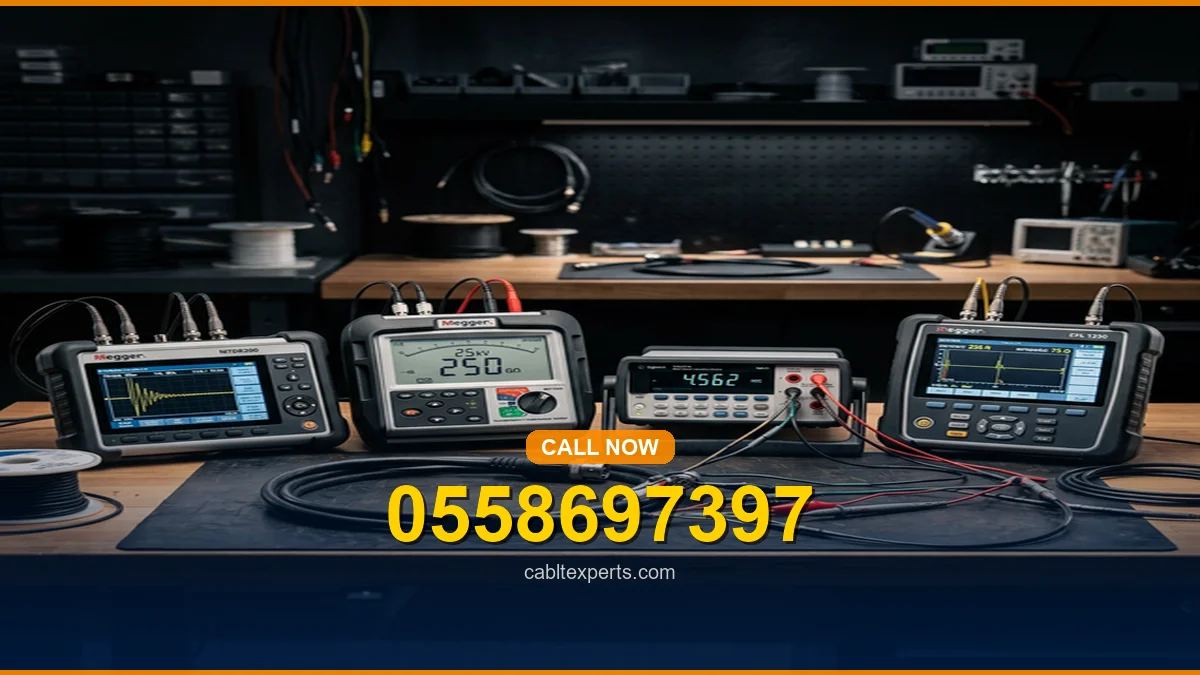 دليل فحص كابلات الجهد المنخفض — الأجهزة والخطوات والمعايير