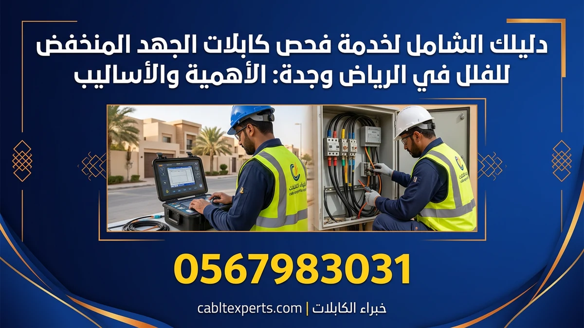دليلك الشامل لخدمة فحص كابلات الجهد المنخفض للفلل في الرياض وجدة: الأهمية والأساليب